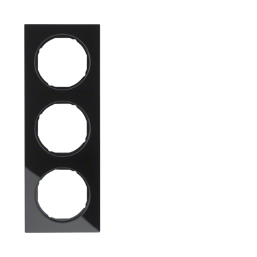 HAG 10132216 Rámeček 3-násobný, Berker R.3, sklo, černá