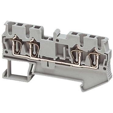 SCHN NSYTRR24 Pružinová svorka, 4 body, 2,5mm2 šedá (obj. mn. 50ks)