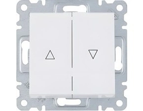 HAG WL0320 Tlačítko žaluziové 1-pól.- bílá, Lumina