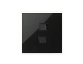 Sestava 1 násobná: 2 zásuvky RJ45, černá