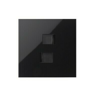 Sestava 1 násobná: 2 zásuvky RJ45, černá