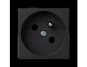 Zásuvka K45 SIMON K22/14, 1 nás., natoč. dutina, 16A/250V~, bezšr. sv., šedá grafit