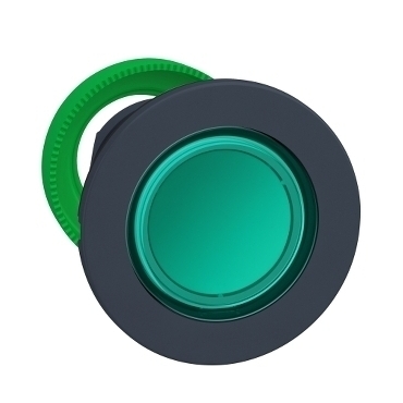 SCHN ZB5FW333 Zapuštěné provedení, Ovl. hlavice stiskací prosvětlená pro integrovanou LED, Zelená