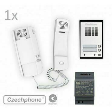 Přístupový systém CZECHPHONE 4004020005, DUO, 1 účastník, GEN, 2 tlačítka, 12V