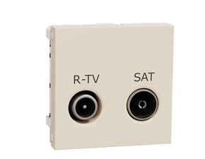 SCHN NU345444 Unica - Zásuvka TV-R/SAT individuální 2 dB, 2M, Béžová