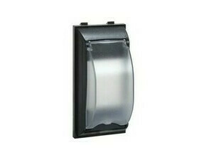 Kryt výklop. SIMON S195N/14, pro 2pól., dle DIN, 108x52 mm, do rám. CIMA v kr. Simon, šedá grafit