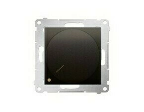 Stmívač pro stm. LED SIMON 54 DS9L2.01/46, ot. stm., tlač. sp., 5-215W, 4 vodič., hnědá metalíza