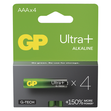 Baterie alkalická GP ULTRA B03114 PLUS AAA (LR03) 4PP