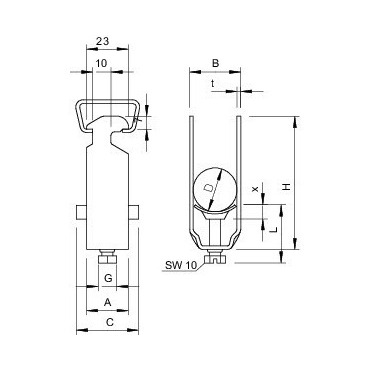 2056 12 FT Třmenová příchytka