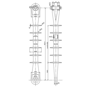 IZOLÁTOR PLASTOVÝ TAHOVÝ SMH 25 -2 OKO-VIDLICE