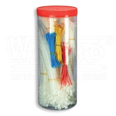 wpr387 WT-BOX-300 vázací pásky WAPRO v praktickém balení, 1 sada = 300 ks