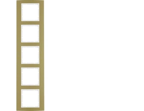 HAG 10153046 Rámeček 5-násobný, Berker B.3, Alu, zlatá/bílá