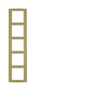 HAG 10153046 Rámeček 5-násobný, Berker B.3, Alu, zlatá/bílá