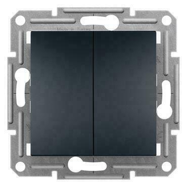 SCHN EPH0600371 Asfora - Přepínač dvojitý střídavý řazení 6+6, antracit