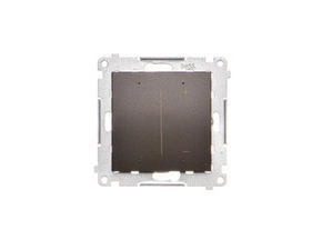 Stmívač tlačítkový SIMON DESL1W.01/46, Wi-Fi, stm. LED 230 V, s LED podsv., hnědá metalíza