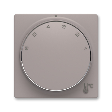 Kryt termostatu ABB Zoni 3292T-A00300 244, , greige, prostor. s ot. ovl., s up. maticí