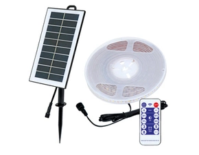 LED pásek ECOPLANET SOLAR STRIP 96lm, 3000KK, IP65, 5m, dálk. ovl.