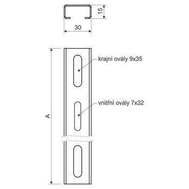 KOPOS NP 250 ZM  PROFIL NOSNÝ 15x30
