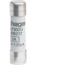 HAG LF302G Pojistka válcová, velikost 10x38, 2A gG, 500V AC