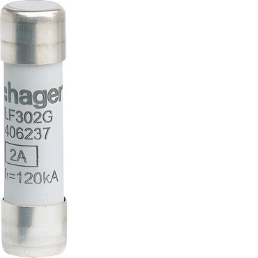 HAG LF302G Pojistka válcová, velikost 10x38, 2A gG, 500V AC
