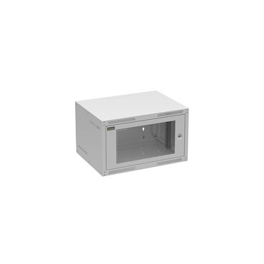 Rozvaděč nástěnný SOLARIX GrandN-6U-645-11-G, 19", 6U, RAL 7035, 600x450 mm, skleněné dveře
