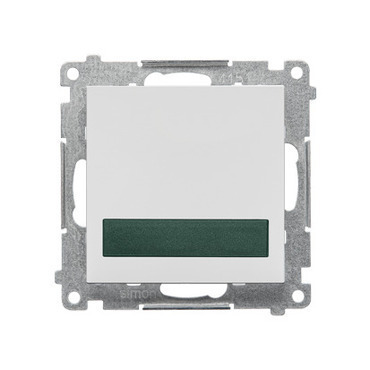 SIMON TESS3.01/114 LED osvětlení signalizační, 230 V, zelené světlo (přístroj s krytem) bílá