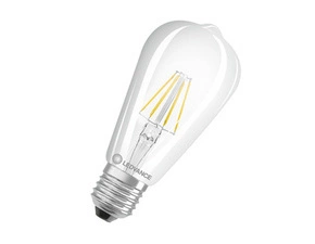 LED žárovka LEDVANCE LED EDISON40 4W 827 FILCL E27 P, čiřá