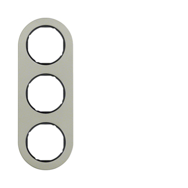 HAG 10132004 Rámeček 3-násobný, Serie R.classic, ušlecht. ocel/černá