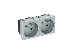 STD-F3 AL2 Zásuvka 2 násobná, šikmá