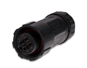 MC LED Konektor - zásuvka, IP67, pájecí, M12, 4piny