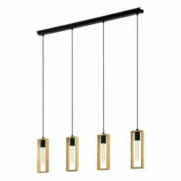 EGLO HL/4 E27 SCHWARZ/HOLZ 'LITTLETON'