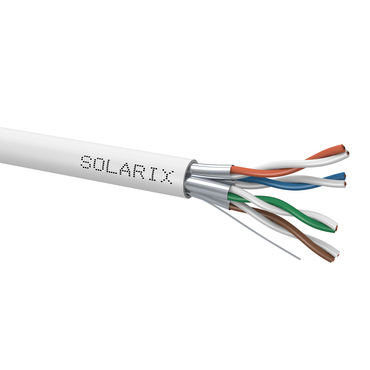 Kabel datový SOLARIX SXKD-6A-STP-LSOH, CAT6A, STP, LSOH, Dca s1 d2 a1, 500m, šedý