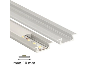 Profil vestavný MC LED VR, 22x7 mm, bez difuzoru, 2 m