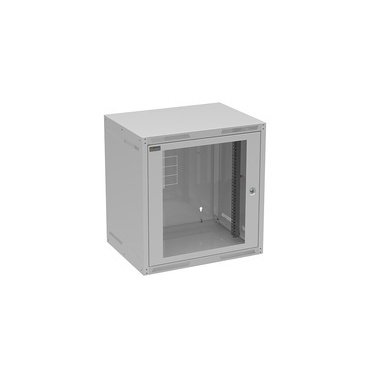 Rozvaděč nástěnný SOLARIX GrandN-12U-645-11-G, 19", 12U, RAL 7035, 600x450 mm, skleněné dveře