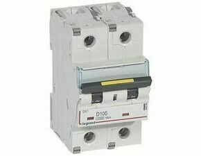 Jistič dvoupolový LEGRAND 409459 DX3 2P D100 10000A/16KA