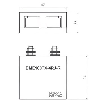 SEZ DME100TX-4RJ-R TS35 Přepěťová ochrana pro sítě Ethernet, montáž na DIN lištu