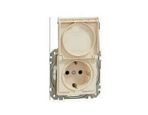 SCHN SDD212024 Sedna D/E - Zásuvka 230V 16A Schuko IP44, Béžová