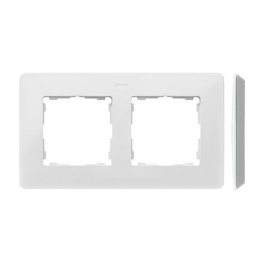 SIMON 82 Detail 8200620-230 rámeček 2 - násobný Detail ORIGINAL-premium, bílá / základna hliník