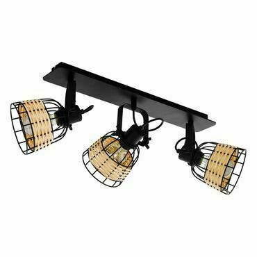 Svítidlo bodové EGLO BALKEN 3 E27 SCHWARZ RATTAN ANWICK 1