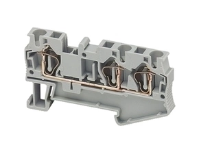 SCHN NSYTRR43 Pružinová svorka, 3 body, 4mm2, šedá (obj. mn. 50ks)