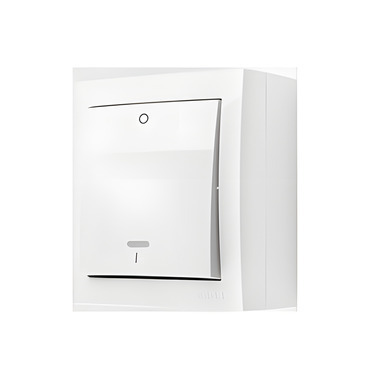 Spínač dvoupólový SIMON AQUACLICK ACW2L/11, IP44, s podsvětlením, řazení 2So, 10A/250V~, šroubové sv