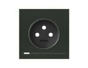 Kryt zásuvky iO, s uzemněním, černá matná