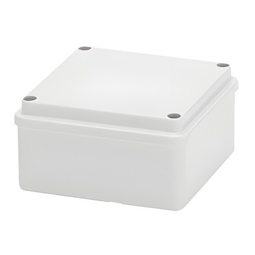 Spojovací krabice GEWISS GW44204 s víkem, nerezové šrouby, ip56, 100x100x50, hladké stěny, šedá