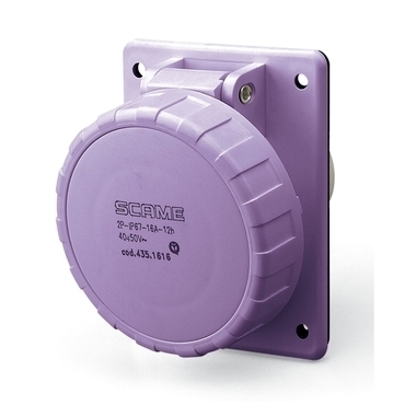 SCAME 435.3219 Zásuvka vestavná IEC309 do 50V, šikmá - 435.3219