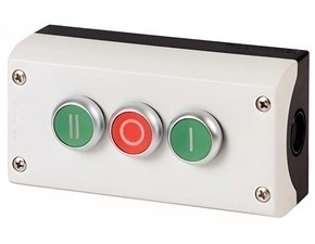EATON 216532 M22-I3-M1 Skříňka se třemi tlačítky I/O/II, 3Z+3V, povrchová montáž