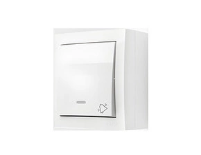 Ovladač zapínací SIMON AQUACLICK ACD1L/11, IP44, s podsvětlením, řazení 1/0So, 10A/250V~, šroubové s