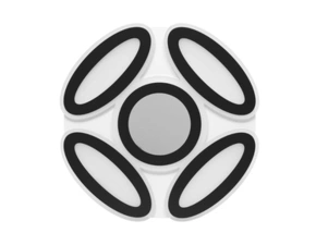 LED svítidlo stropní ECOPLANET vč. RC, max.120W, 3D multicolor, IP20