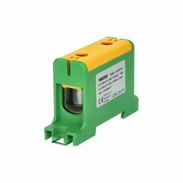 Svorka univerzální ELEMAN 1006621, UK 95/1 PE, 245A, 1pól., AL/CU, krytá, zel.-žl., na DIN