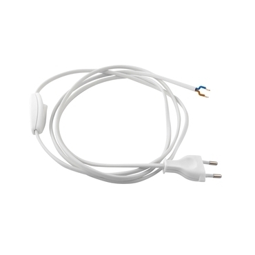 EL 1000265 Vypínač plastový + 2m flexi. kabelu LFM (2x0,75/120+80B) - bílý, 1pól.