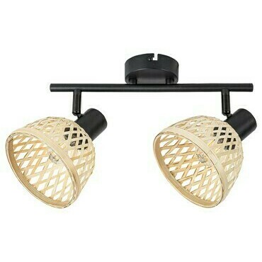 Bodové svítidlo Rattan matná černá E14 2×40W RABALUX 3134